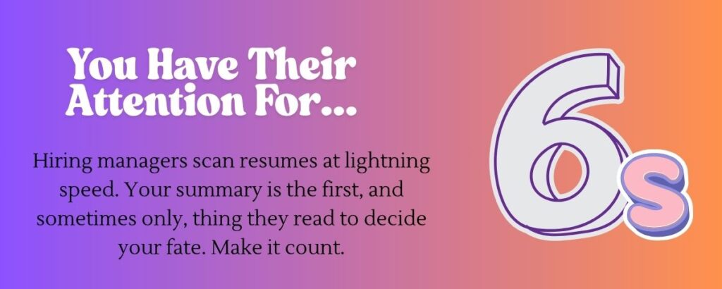 Resume Summary immense power for freshers