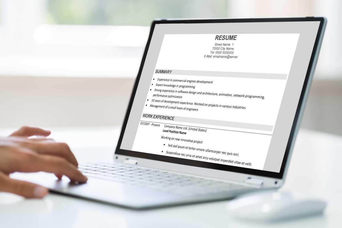 resume checklist for freshers